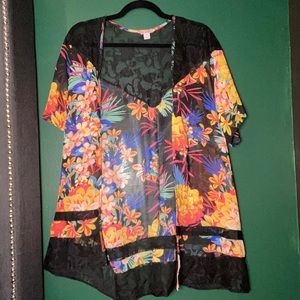 Candie’s Floral and Lace Kimono